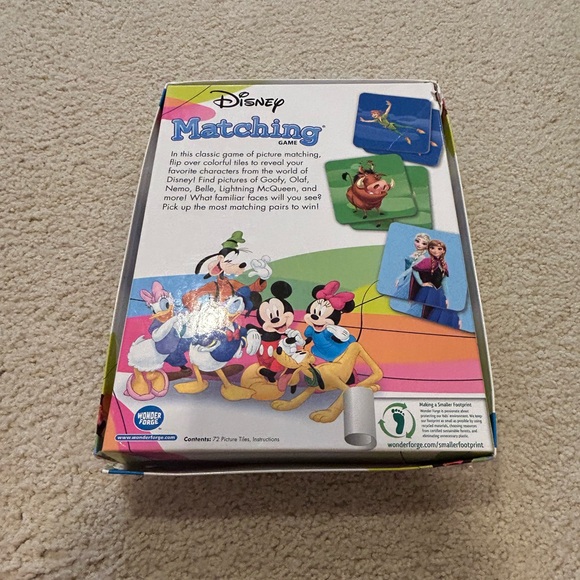 Disney Matching Game with Blue and Red Accents - Picture 3 of 4
